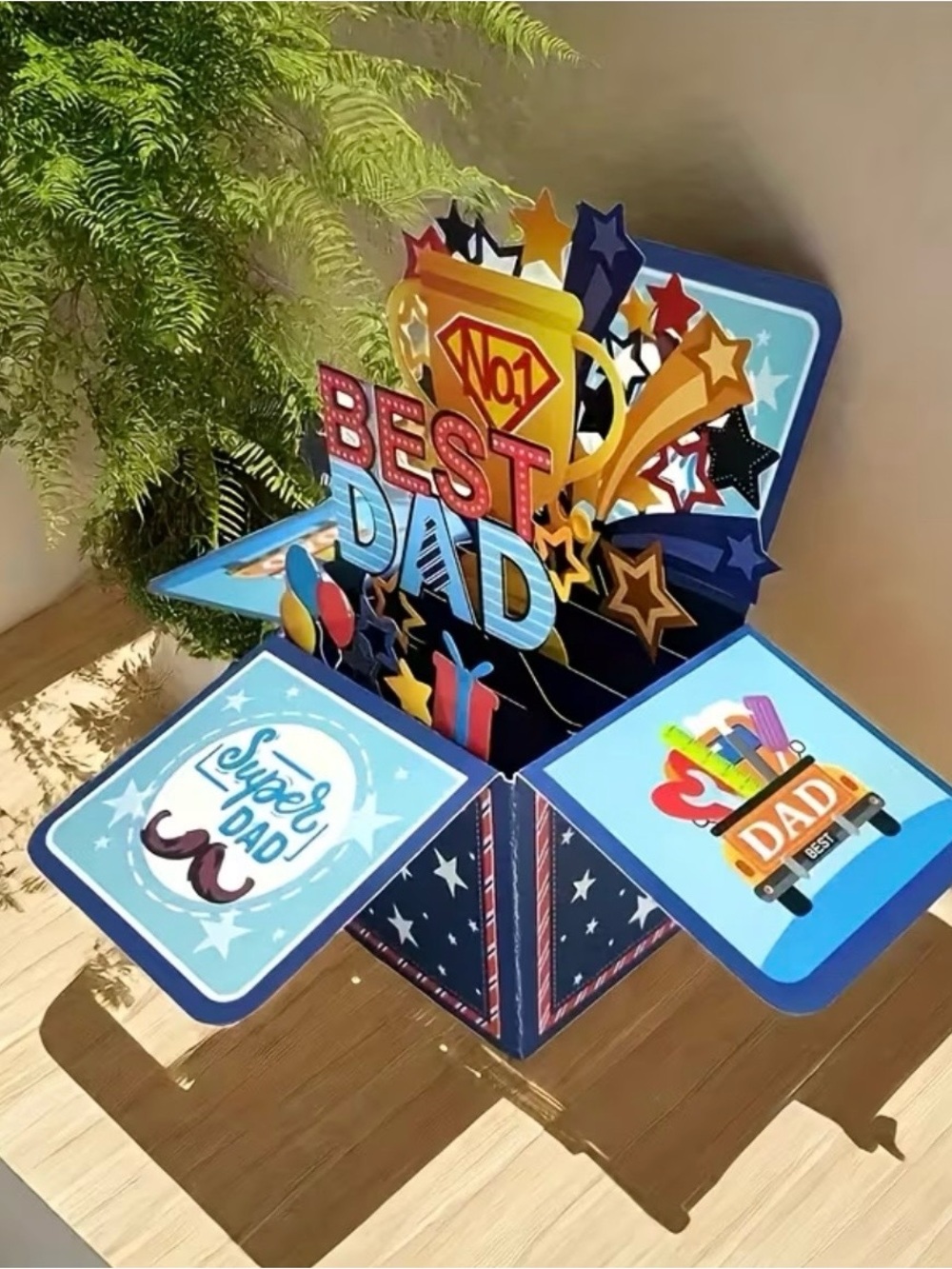 “Best Dad" Father’s Day Pop Up Card - Picture 3 of 8